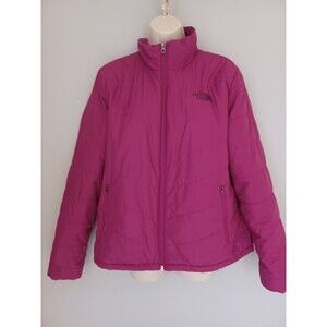 North Face Raspberry Puffer Jacket- Womens Large